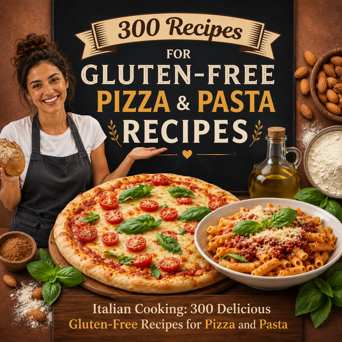 300 Gluten-Free Pizza 8 Pasta Recipes - Digital Cookbook
